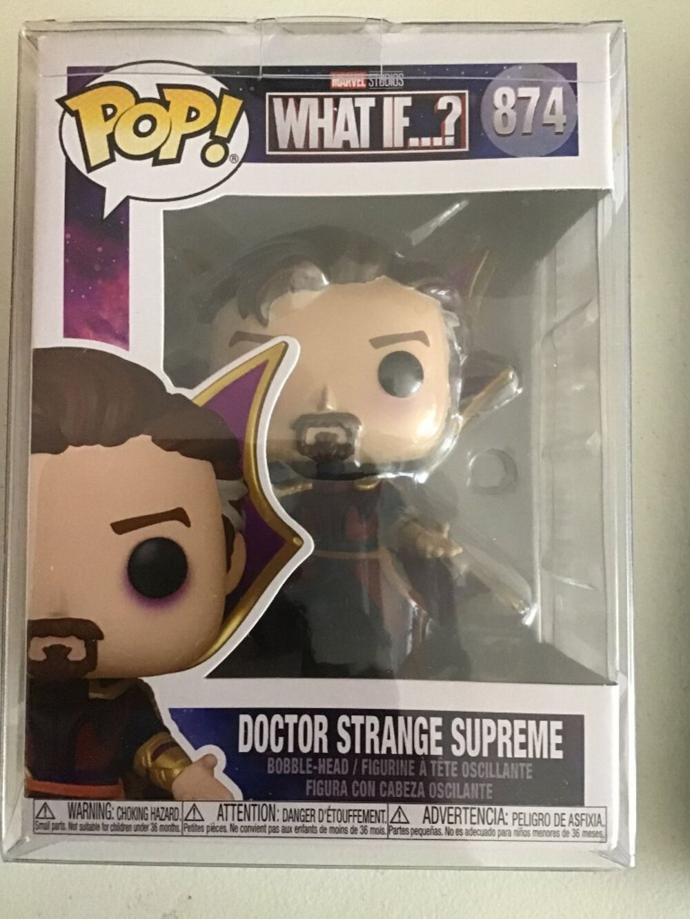 Funko Pop Marvel What If Doctor Strange Supreme #874 Vinyl Figure w/ Protector